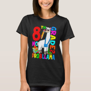 T-shirt 8e année Llama sans problème Premier jour de rentr