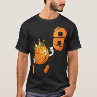T-shirt 8E Anniversaire 8 Ans Basketball Lover Thème Pa