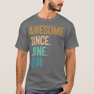 T-shirt 8e anniversaire Awesome depuis Juin 2014