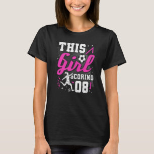 T-shirt 8e anniversaire Cette fille score de 8 ans Footbal
