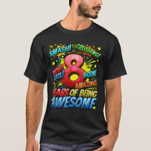 T-shirt 8e anniversaire Comic Style stupéfiant depuis 2015