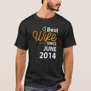 T-shirt 8e anniversaire du Mariage Meilleure femme depuis 