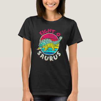 T-shirt 8e anniversaire Huit O Saurus I Ankylosaurus I Fam