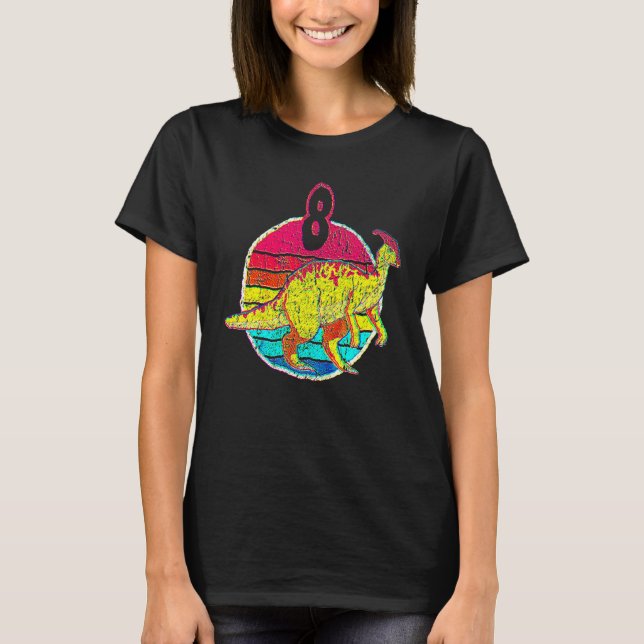 T-shirt 8e anniversaire I Parasaurolophus I Famille Corres (Devant)