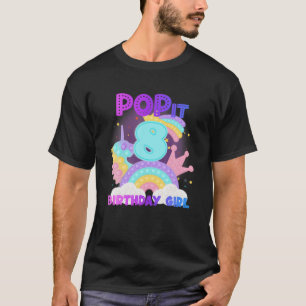 T-shirt 8E Anniversaire Unicorn Fidget Pop It Anniversaire