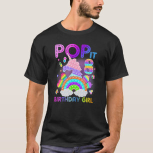 T-shirt 8e anniversaire Unicorn Fidget Pop It Birthday Gir