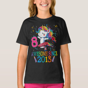 T-shirt 8e anniversaire Unicorn stupéfiant depuis 2013