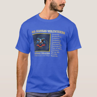 T-shirt 8e Infanterie volontaire du Kansas BH2 surdimensio
