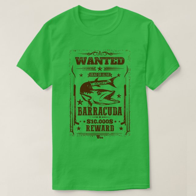 T-shirt 8ee Spearfish Plongée libre Barracuda Cadeau (Design devant)