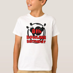 T-shirt 8ème Anniversaire de bowling