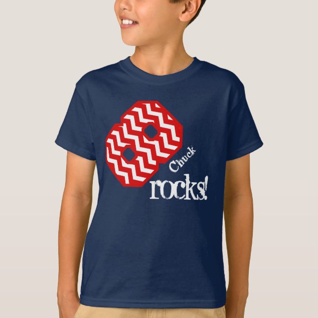 T-shirt 8ème Cadeau d'anniversaire pour 8 le nom fait sur (Devant)