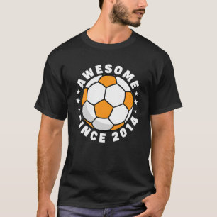 T-shirt 8Th Birthday Awesome Since 2014 8 Years Old Soccer