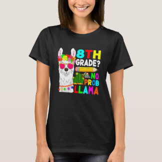 T-shirt 8th Grade No Prob Llama Back To School First Day