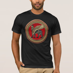 T-shirt [900] Lion à ailes par Assyrien : Or et Lamassu