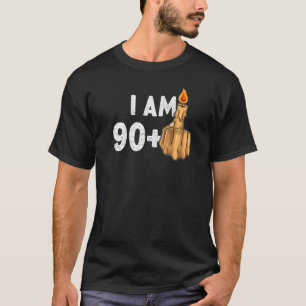 T-shirt 90+1 Doigt moyen 91e Anniversaire Provocateur