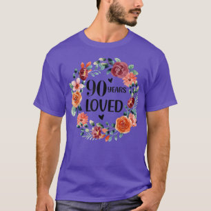 T-shirt 90 ans Maman aimée Grand-mère 90 ans Anniversaire