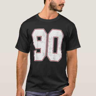 T-shirt 90 Numéro du plan 90 Ventilateur Varsity Sports Te