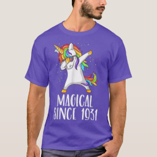 T-shirt 90e anniversaire, licorn dab, Magique depuis 1931