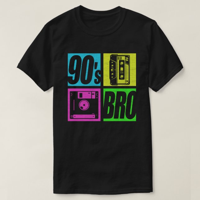 T-shirt 90s Bro 1990s Fashion 90 Theme Party 90s (Design devant)