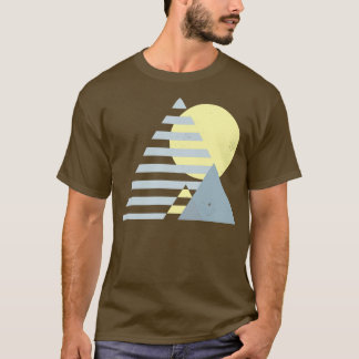 T-shirt 90s Coucher de soleil de montagne Jaune