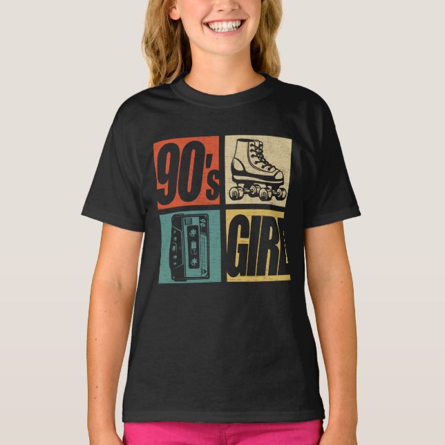 T-shirt 90s Girl 1990s Fashion 90 Theme Party 90s (Devant)