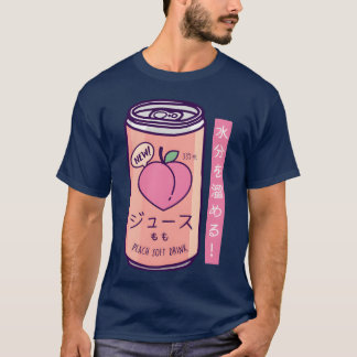 T-shirt 90S Japanese Aesthetic Peach Juice Drink Japan fun