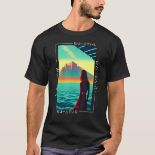 T-shirt 90's Retro Synthwave Japonais Vaporwave Otaku Aest