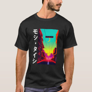 T-shirt 90's Retro Synthwave Japonais Vaporwave Otaku Aest