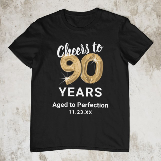 T-shirt 90th Birthday Age to Perfection (Créateur téléchargé)