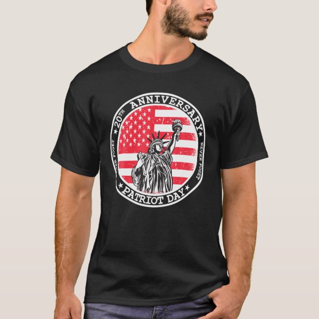T-shirt 911 20E Anniversaire N'Oubliez Jamais La Journée D (Devant)