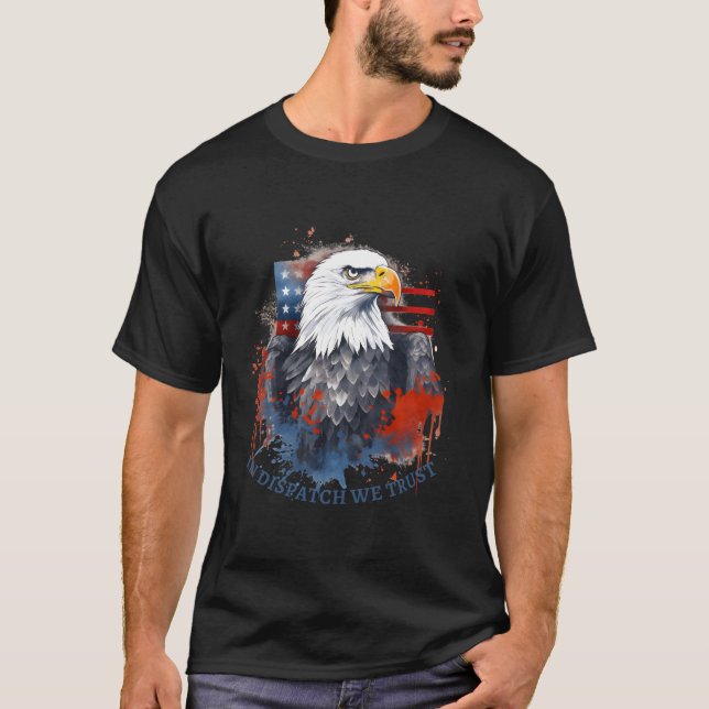 T-shirt 911 Dispatch de police 4 juillet Indépendance mine (Devant)