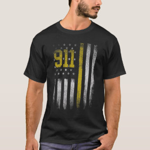 T-shirt 911 Dispatcher Dispatch Us Flag Police Emergency