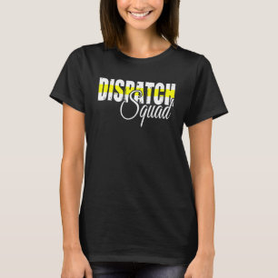 T-shirt 911 Dispatcher Usa Drapeau mince ligne jaune