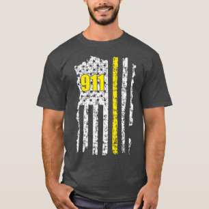 T-shirt 911 Drapeau américain Drapeau 911 Opérateur