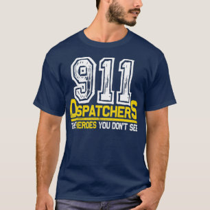 T-shirt 911 Héros Dispatcher Partout Mens