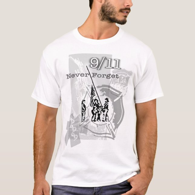 T-shirt 911 n'oubliez jamais (Devant)