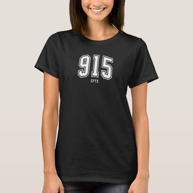 T-shirt 915 El Paso TX Classic Athletic 12 (Devant)