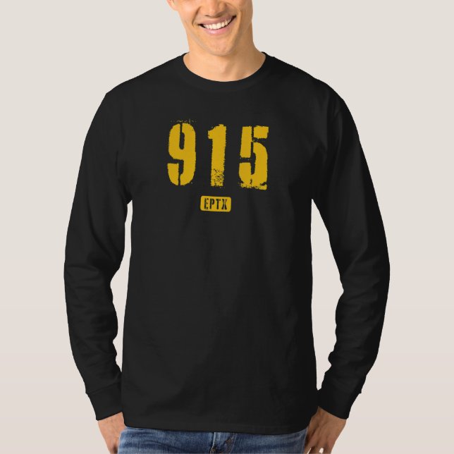 T-shirt 915 EPTX El Paso TX Conception de pochoir brut_1 (Devant)