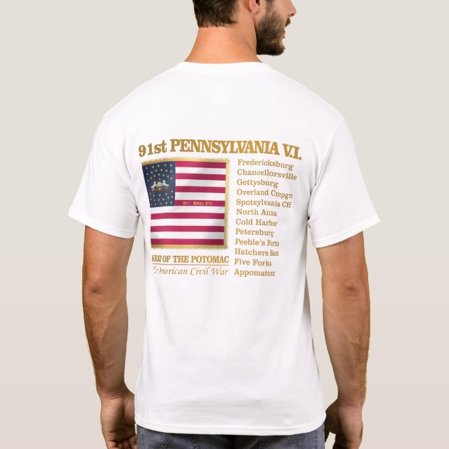 T-shirt 91e Infanterie volontaire de Pennsylvanie (BH) (Dos)