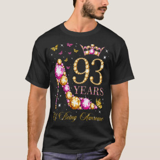 T-shirt 93 Ans D'Être Impressionnant 93 Ans 93E Anniversai