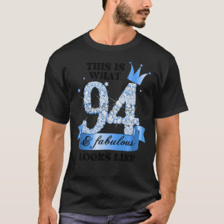 T-shirt 94 & Fabulous I Blue White Party Group Candid Phot