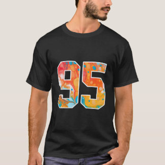 T-shirt 95 Colorful Sports Team Numbers Front And Back
