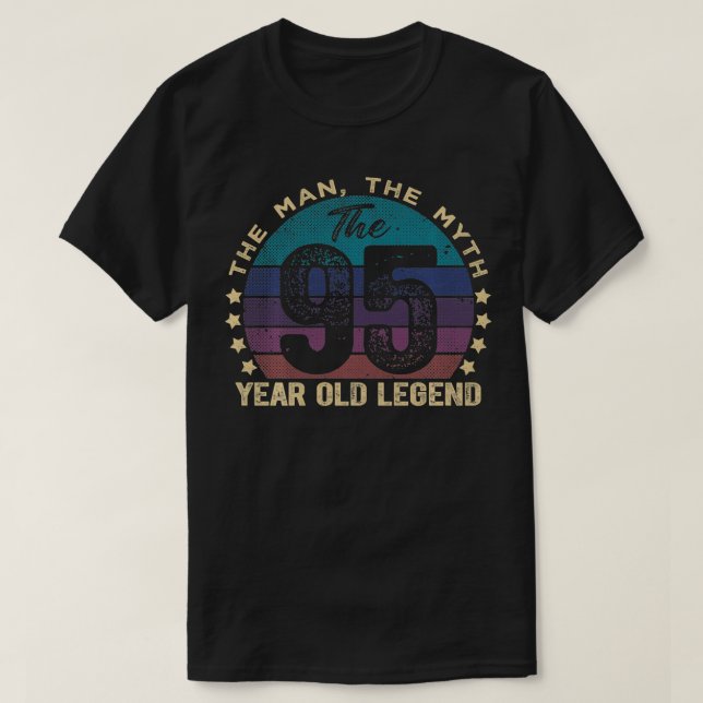 T-shirt 95e anniversaire Cadeaux âgés de 95 ansEdition lim (Design devant)