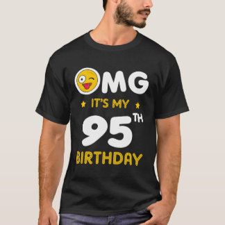 T-shirt 95E Anniversaire Fête Drôle Cadeau Son Mon Anniver