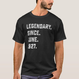 T-shirt 95e anniversaire Légendaire depuis juin 1927 95 an