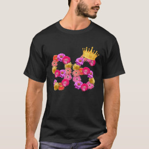T-shirt 96 Anniversaire Femmes Flower Crown C'est My 96t