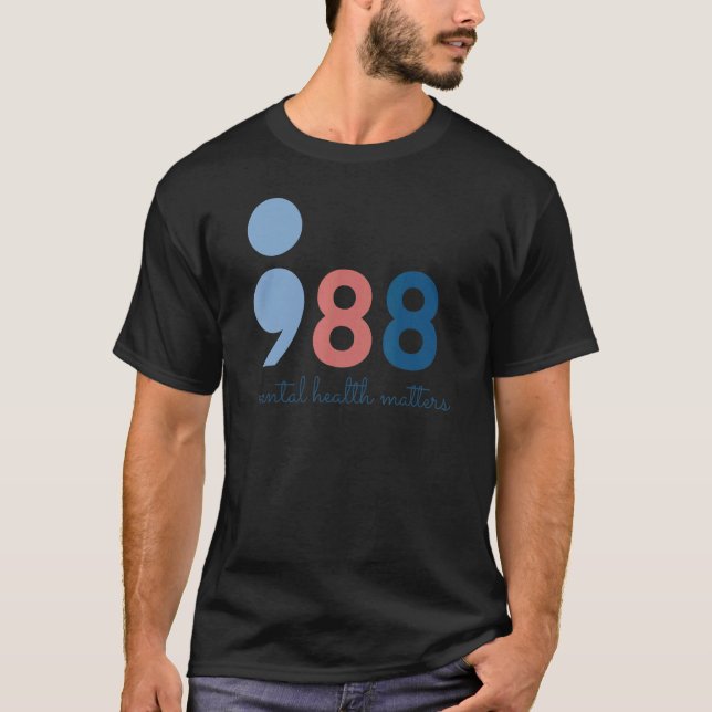 T-shirt 988 La santé mentale, les questions de prévention  (Devant)