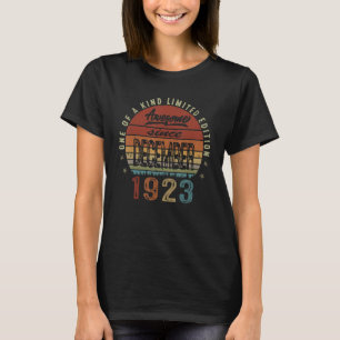 T-shirt 99 ans Vintage décembre 1923 99e Anniversaire