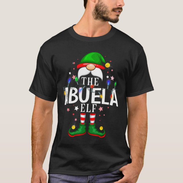 T-shirt 99 Matching Christmas Elf Family Pjs - Abuela Elf  (Devant)