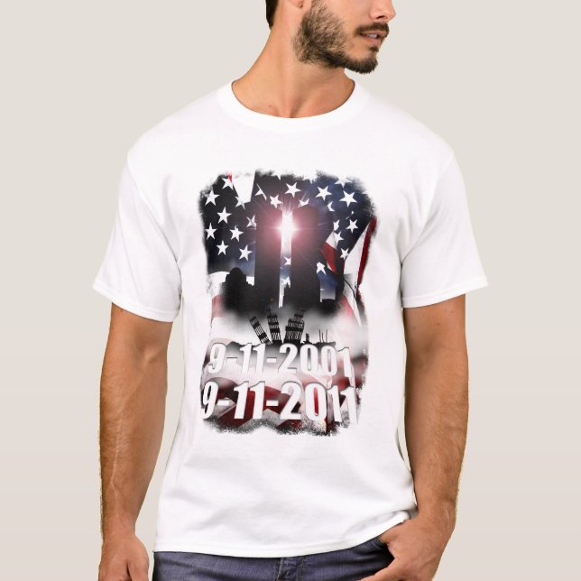 T-shirt 9-11 mémorial de décennie (Devant)